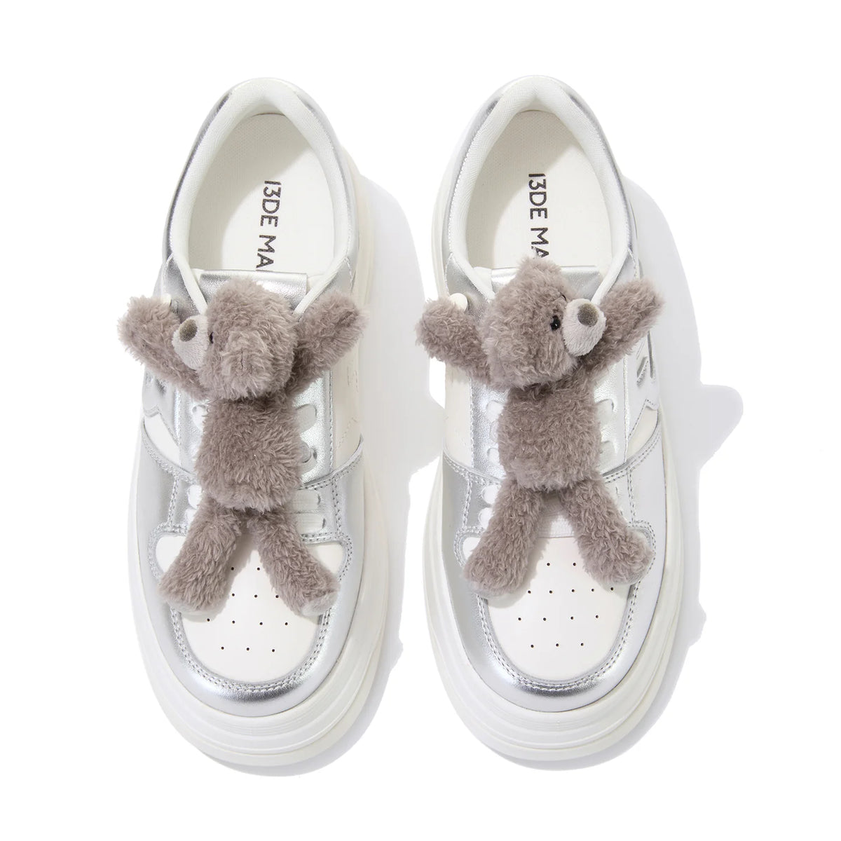 13DE MARZO Casual Platform Sneakers Silver