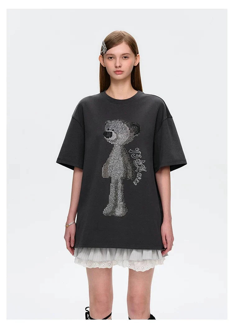13DE MARZO Rhinestone T-Shirt