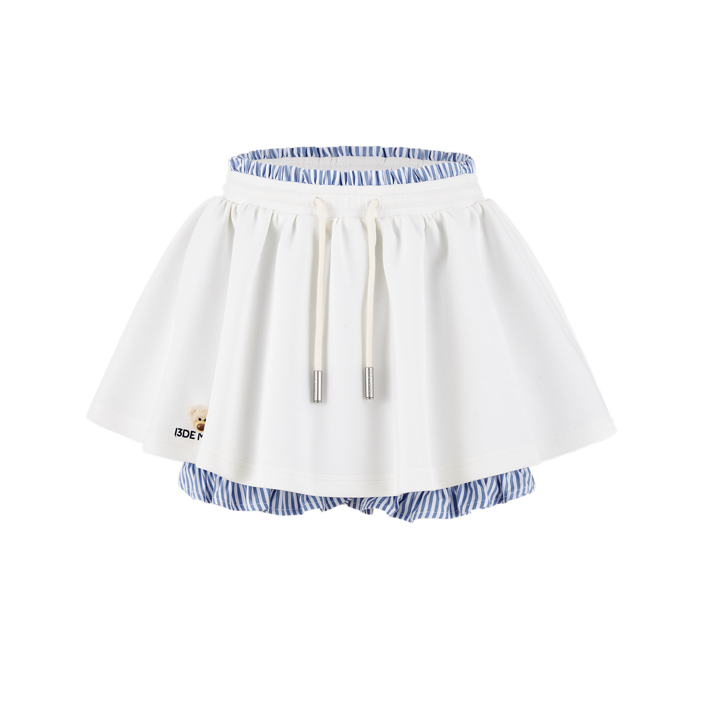 13DE MARZO Lines Bear Dress White
