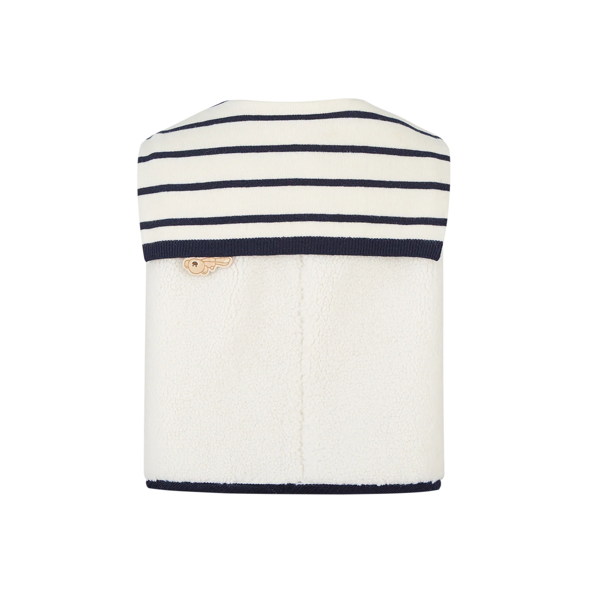 13DE MARZO BabyBear Sailor Collar Shearling Vest