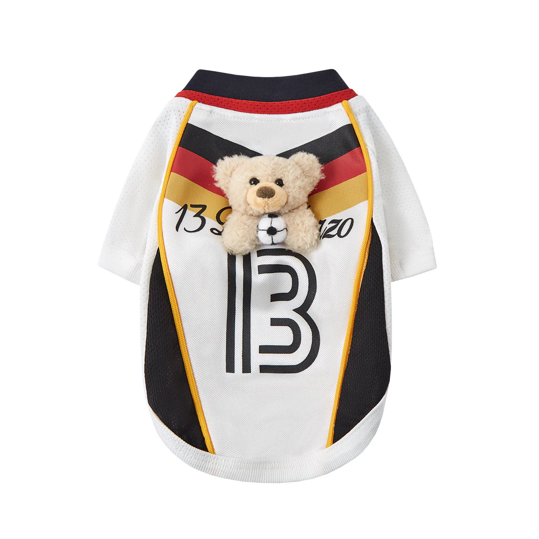 13DE MARZO Soccer Bear Pet Jersey White