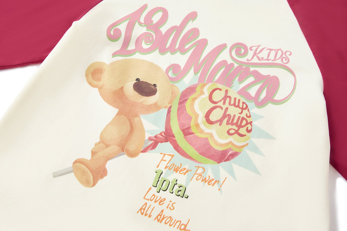 13DE MARZO BabyBear Lollipop Raglan Long Sleeve Red