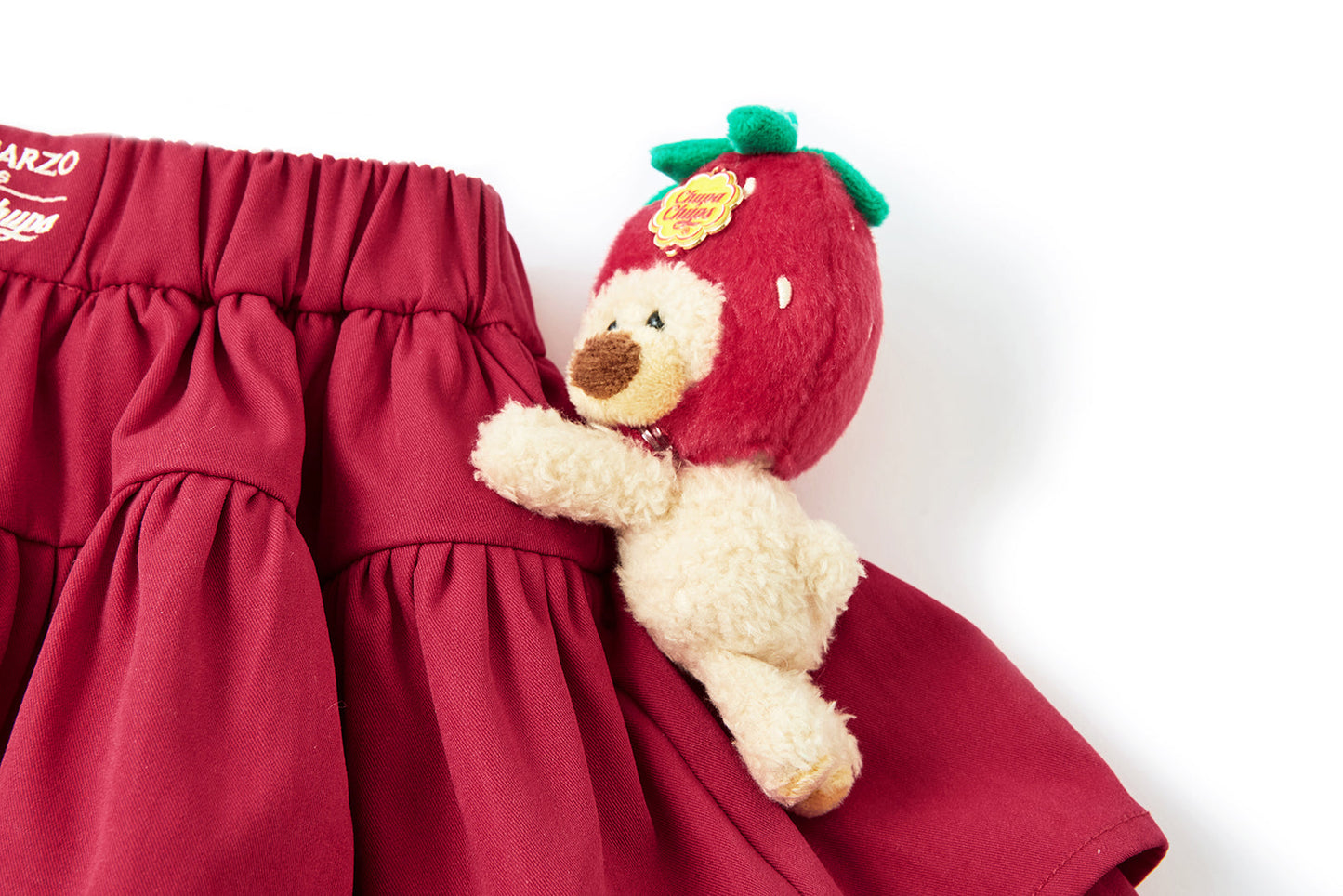 13DE MARZO BabyBear Lace Peplum Bloomer Shorts Red