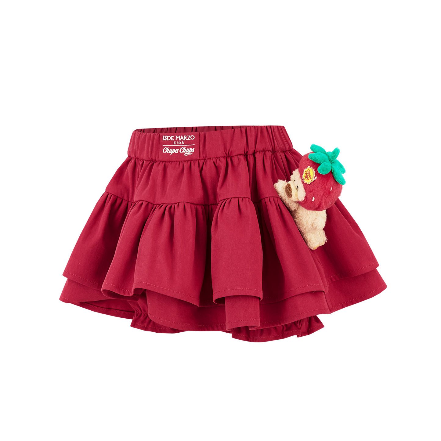 13DE MARZO BabyBear Lace Peplum Bloomer Shorts Red