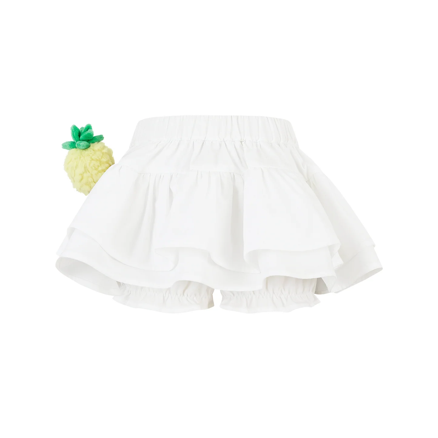 13DE MARZO BabyBear Lace Peplum Bloomer Shorts White
