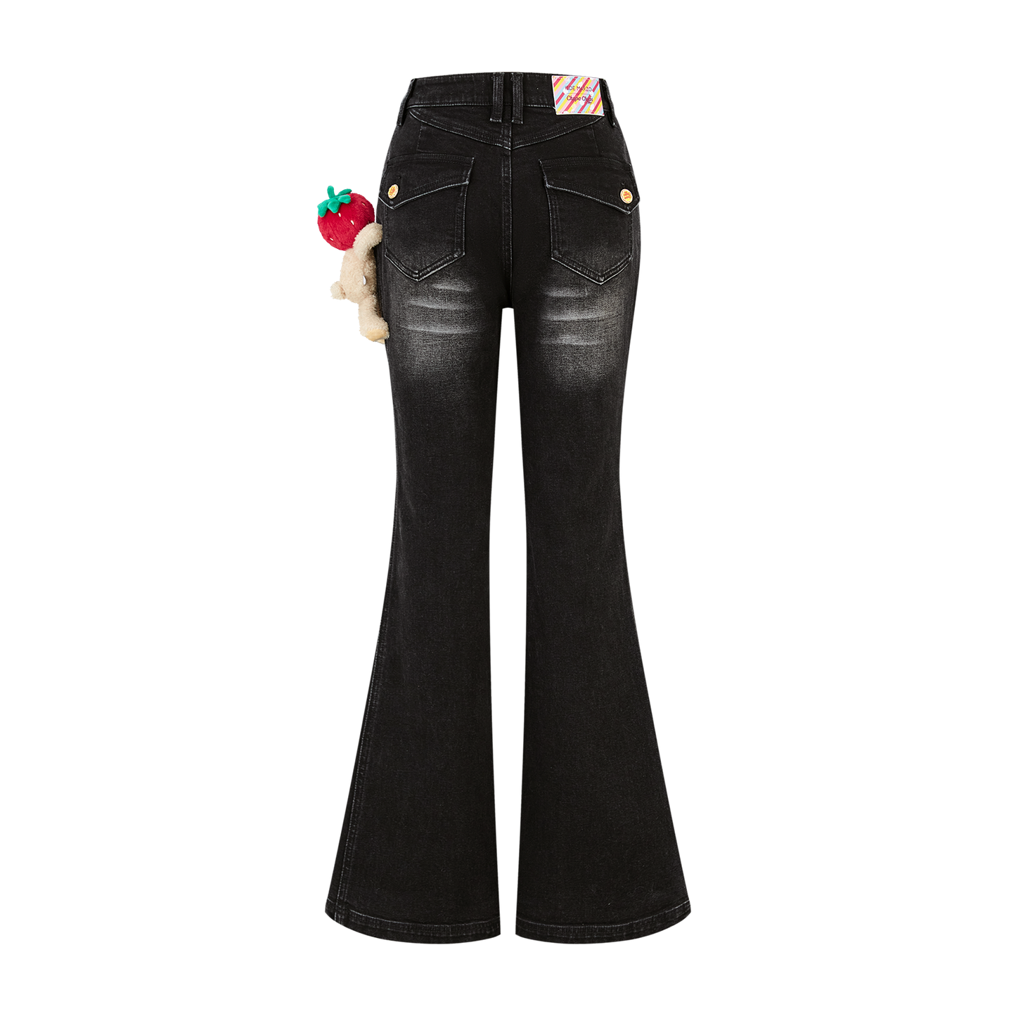 13DE MARZO Bear Slim-Fit Jeans Black