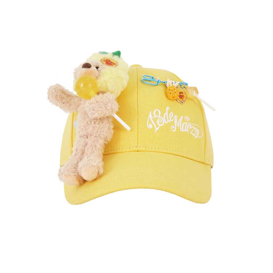 13DE MARZO Lollipop Bear Baseball Cap Yellow