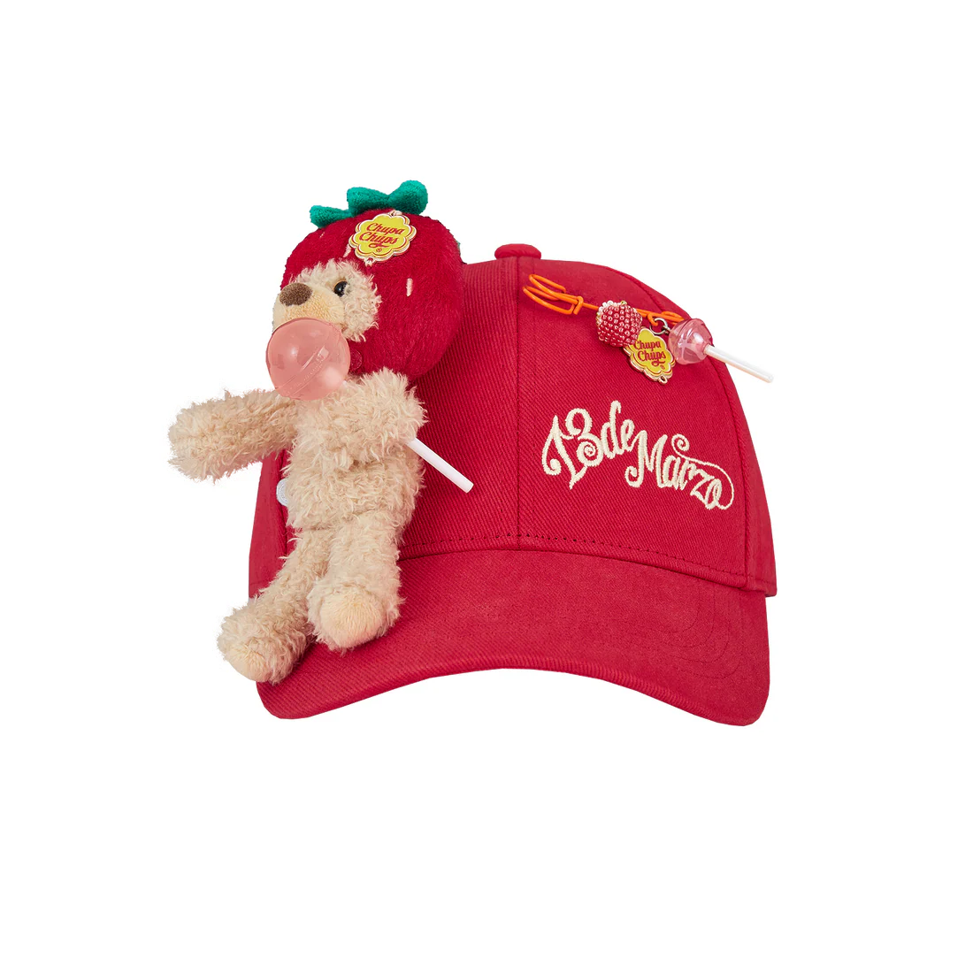 13DE MARZO Lollipop Bear Baseball Cap Red