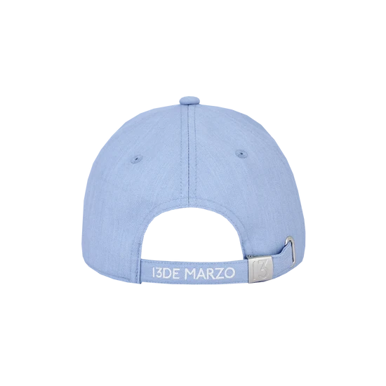 13DE MARZO Lace-Brim Baseball Cap Blue