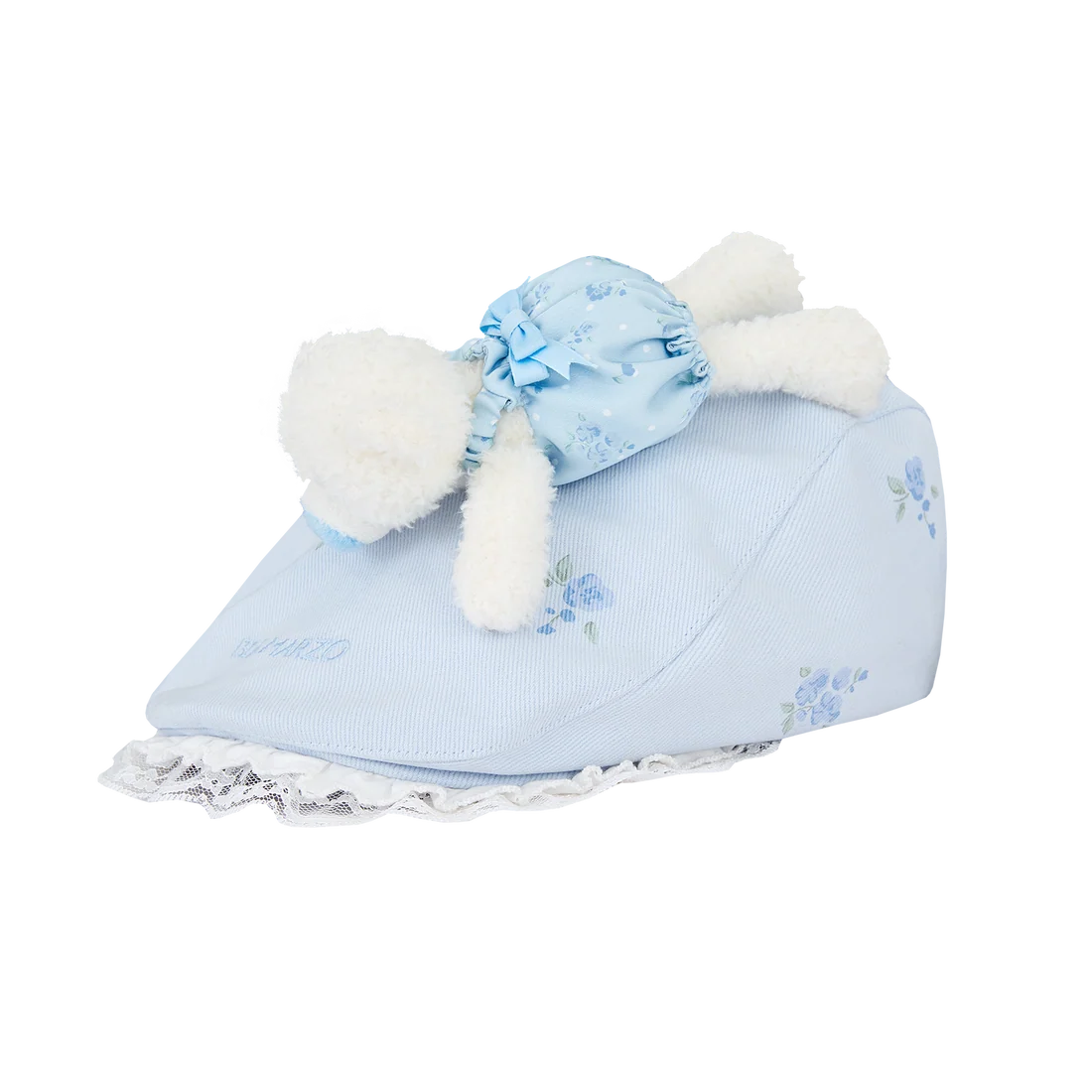 13DE MARZO Embroidered Ruffle Baseball Cap Blue