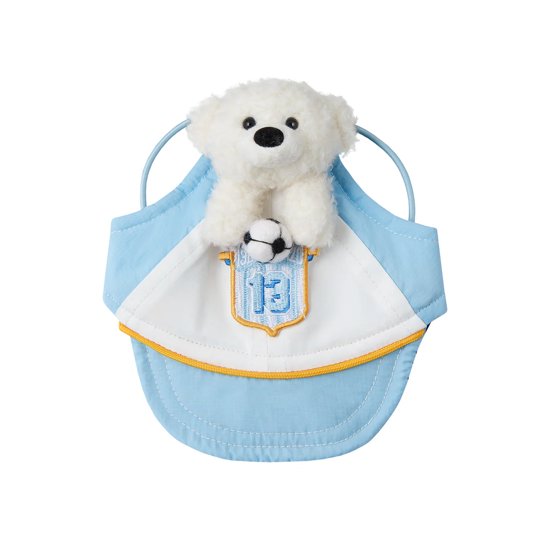 13DE MARZO Soccer Bear Pet Hat Blue