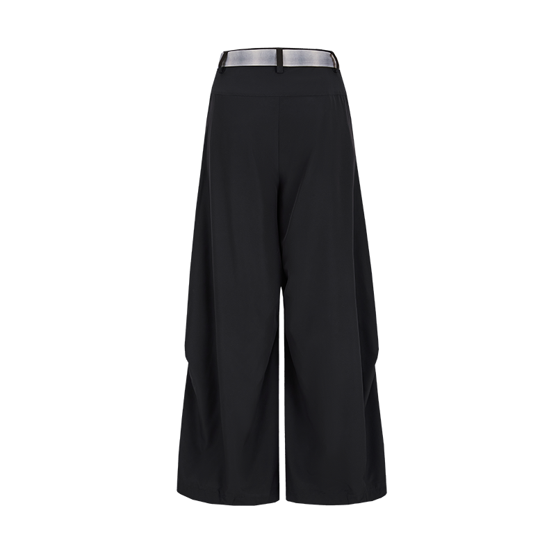 13DE MARZO Tie Belt Trousers Black