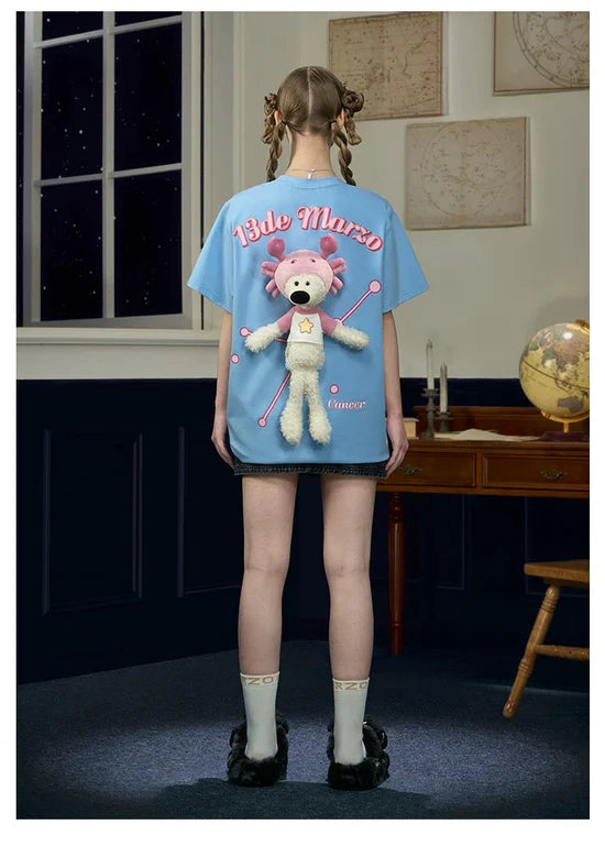 13DE MARZO Constellation Series T-shirt Cancer