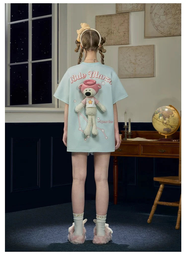 13DE MARZO Constellation Series T-shirt Aquarius