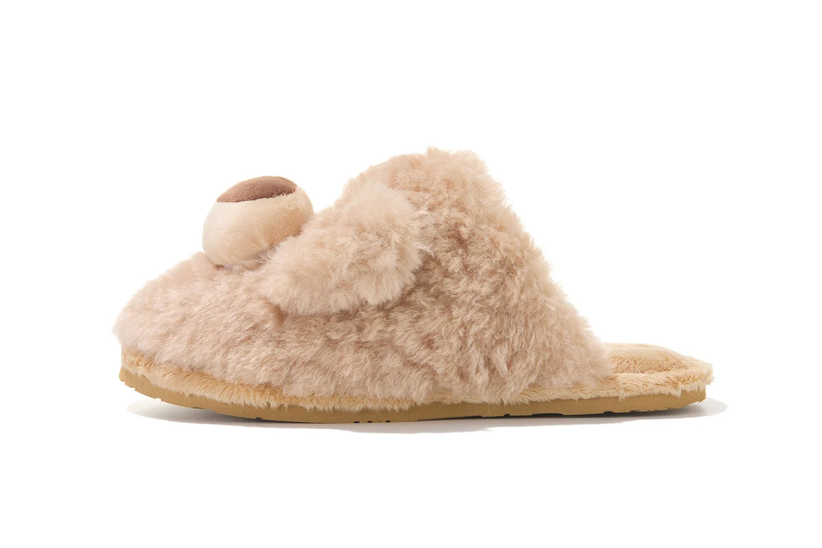 13DE MARZO Indoor Plush Slippers Khaki