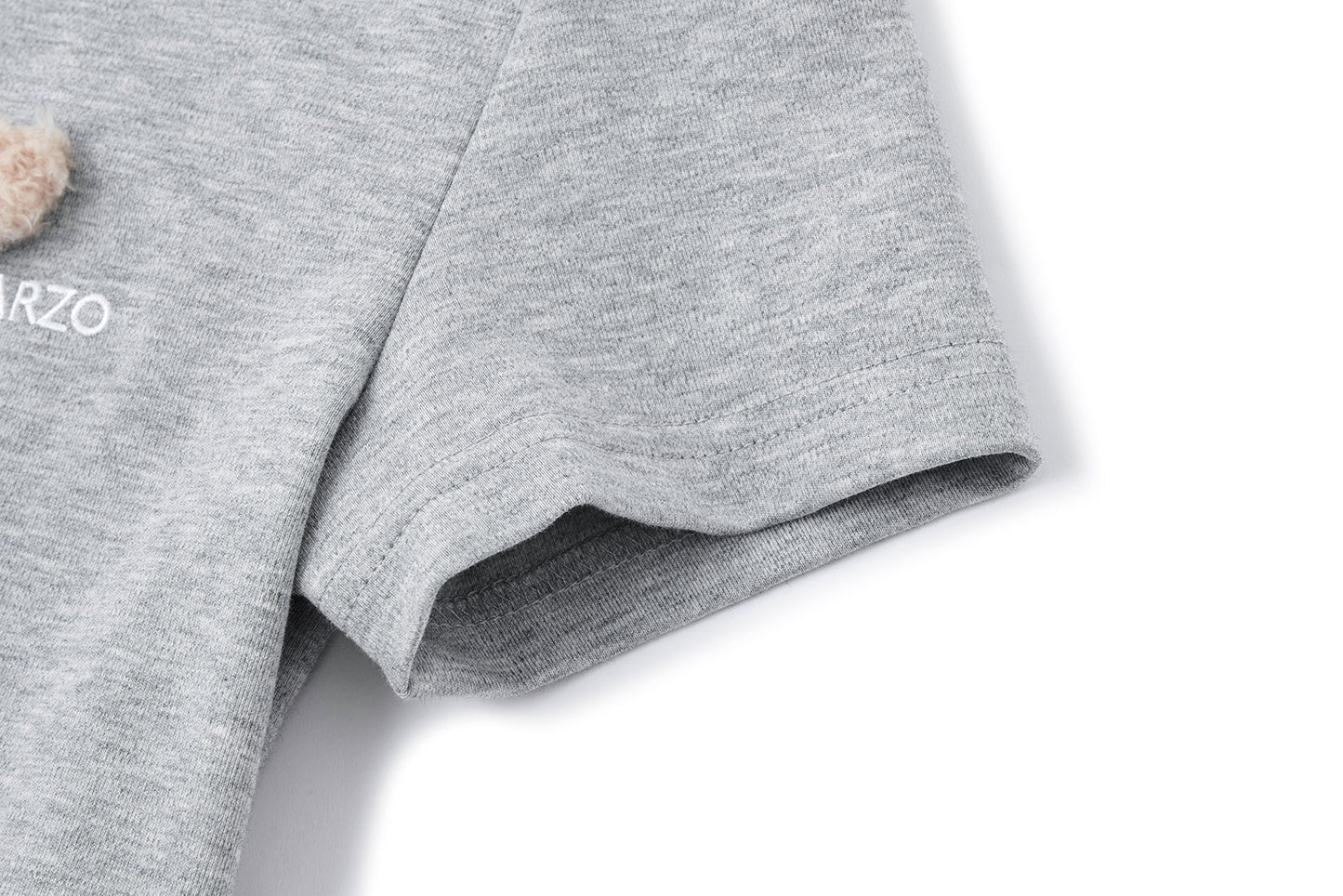 13DE MARZO Mini Logo Tight Tee Grey