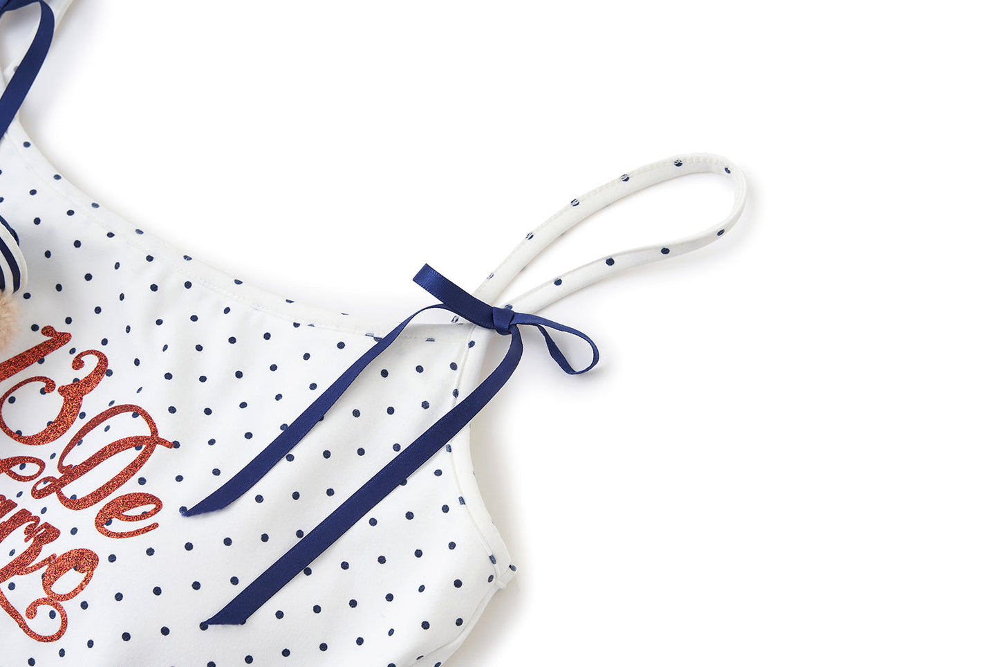 13DE MARZO Sailor Bear Polka Dot Camisole