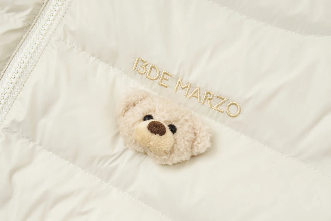 13DE MARZO Doozoo Quilted Down Jacket Beige