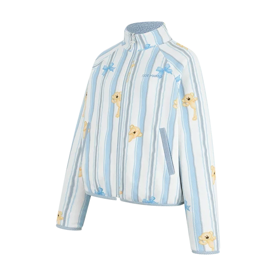13DE MARZO Marzo Valley Fleece Print Jacket Blue