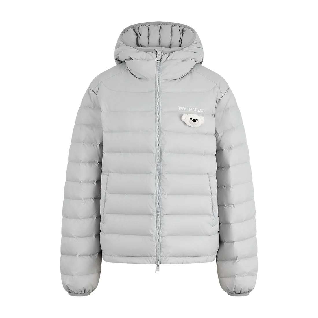 13DE MARZO Doozoo Quilted Down Jacket Grey