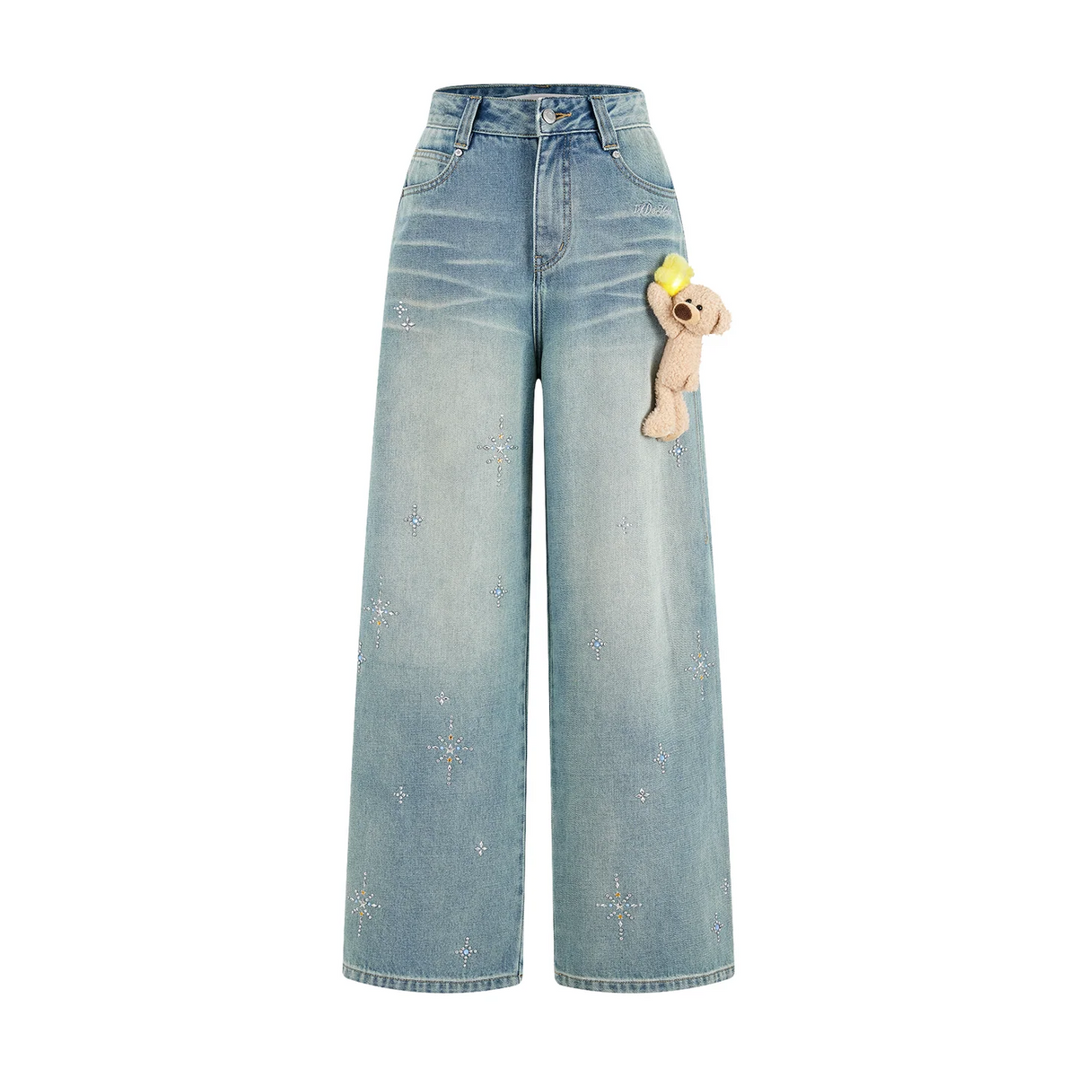 13DE MARZO Luminous Bear Star Jeans Blue