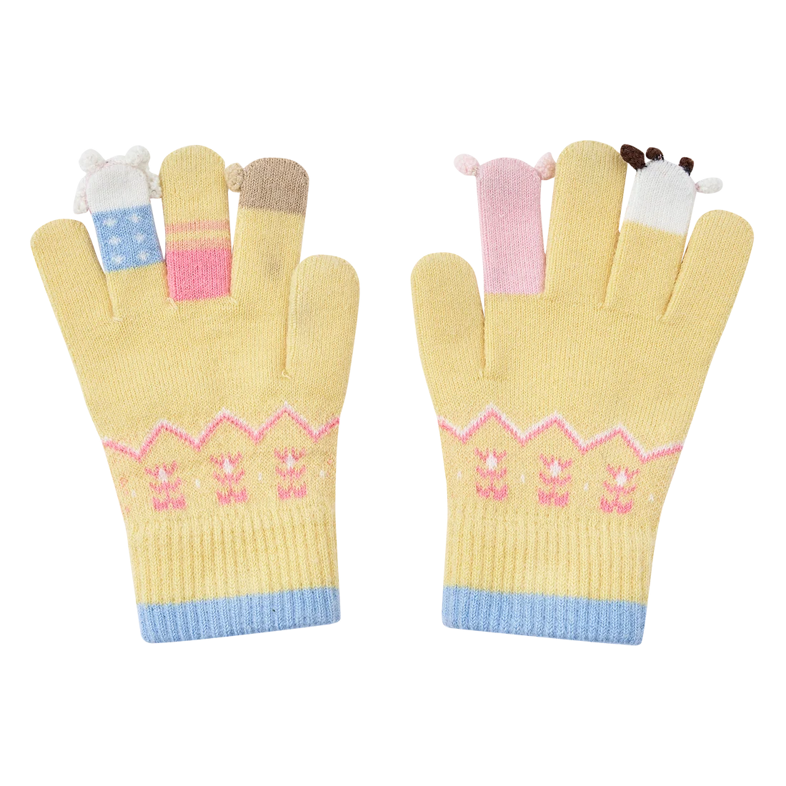 13DE MARZO Marzo Valley Plush Gloves Yellow