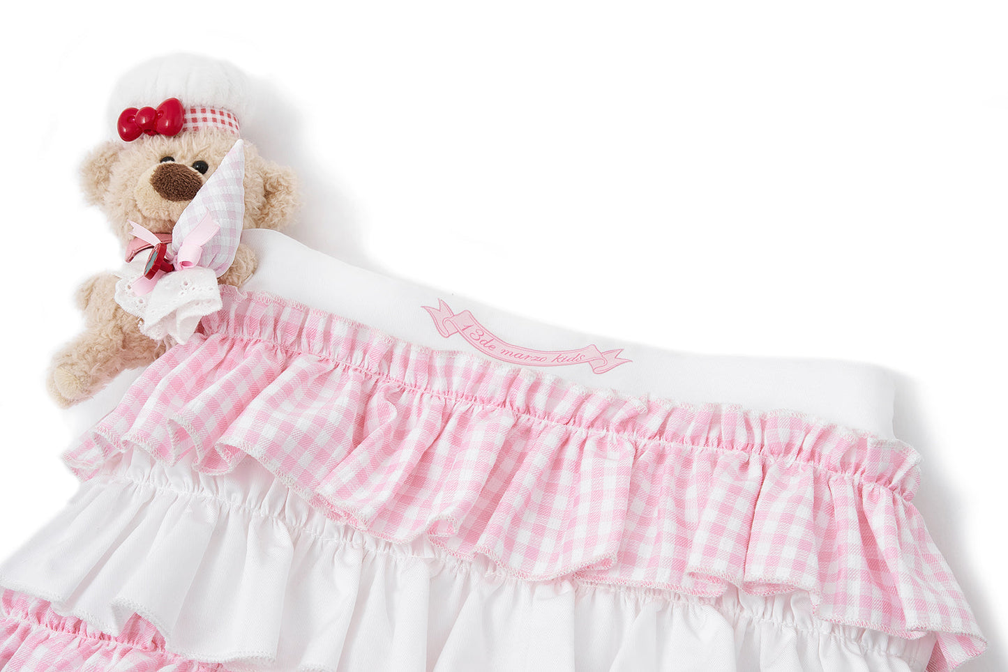 13DE MARZO BabyBear Strawberry Cake Layered Skirt