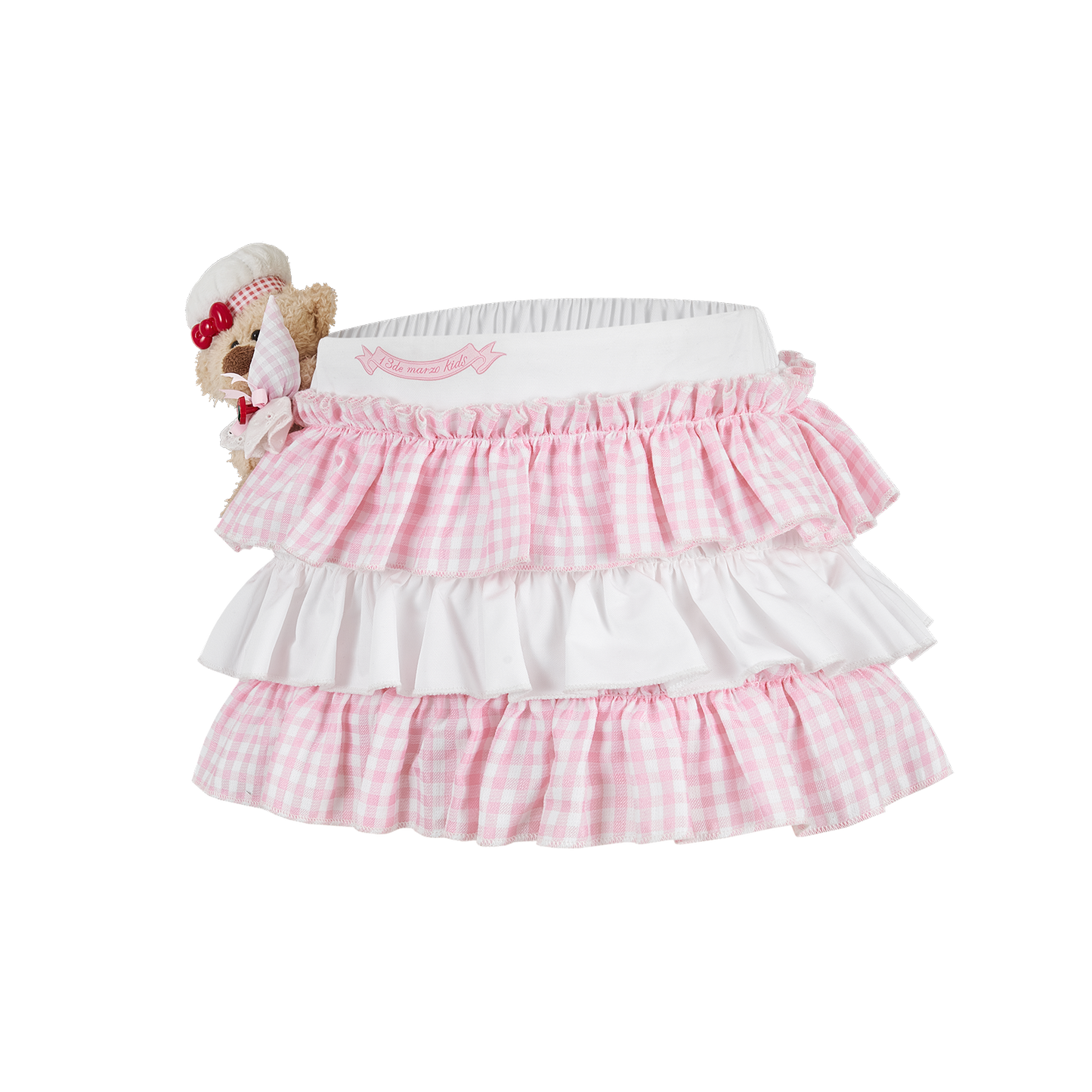 13DE MARZO BabyBear Strawberry Cake Layered Skirt