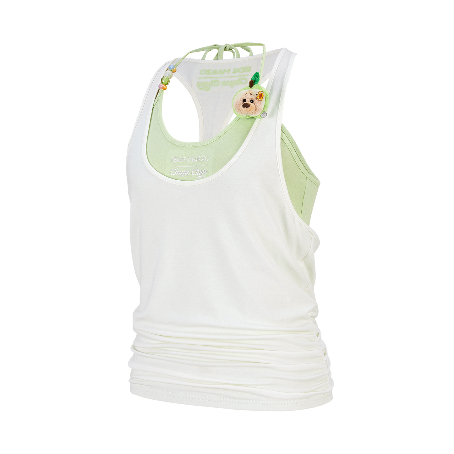 13DE MARZO Lollipop Cami Top Set White