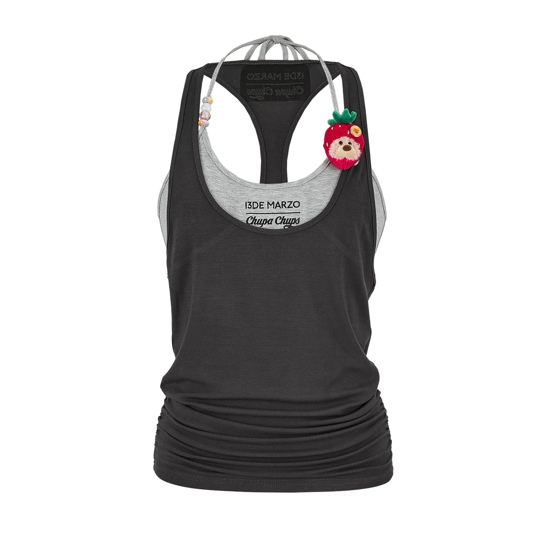 13DE MARZO Lollipop Cami Top Set Dark Grey
