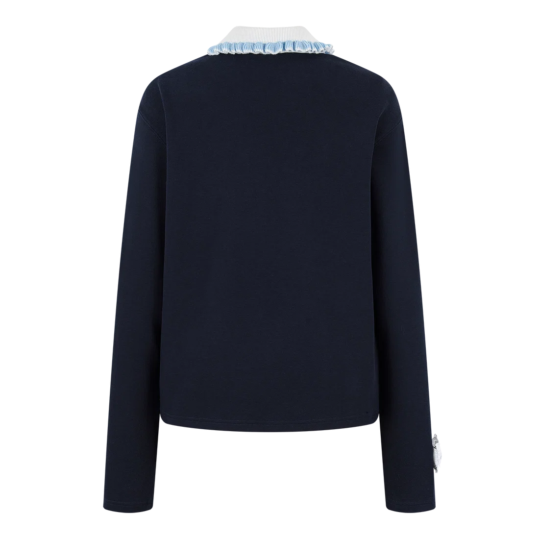 13DE MARZO Nighty Night Bear Long-Sleeve Polo Navy Blue
