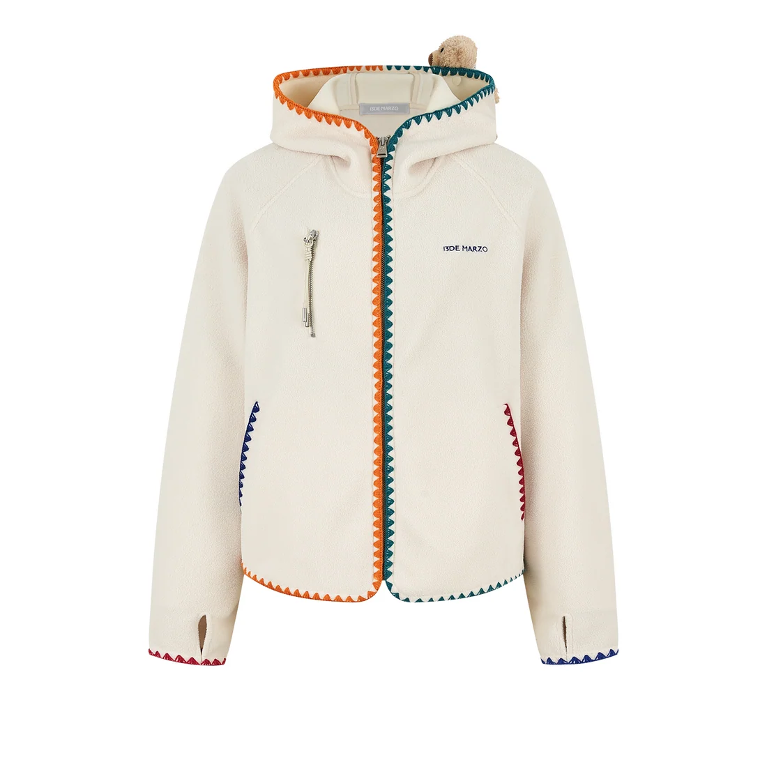 13DE MARZO Marzo Valley Fleece Jacket White