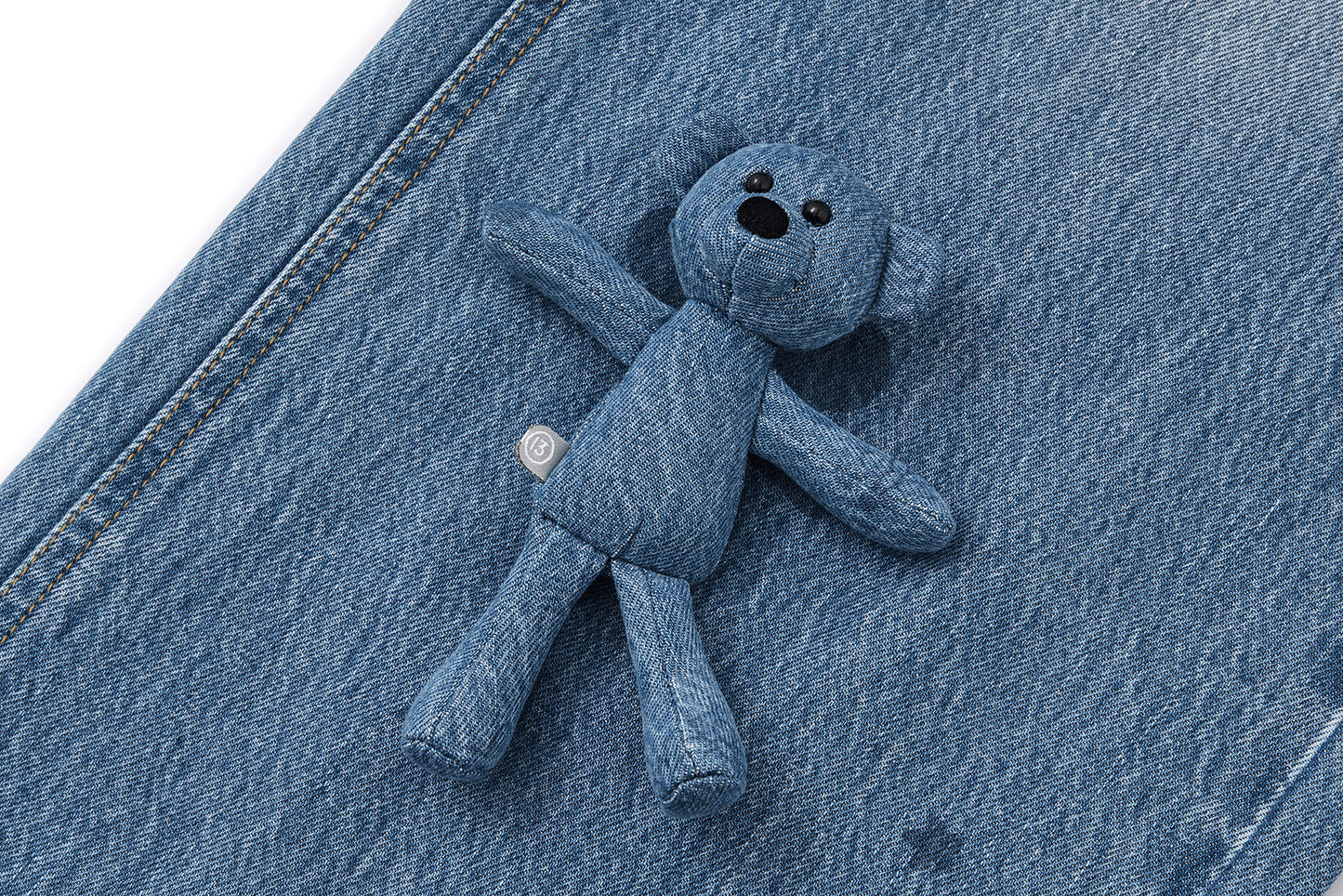 13DE MARZO Doozoo Bear Sketch Print Jeans Blue