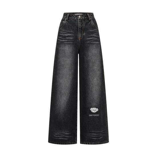 13DE MARZO Bear Base Jeans Black