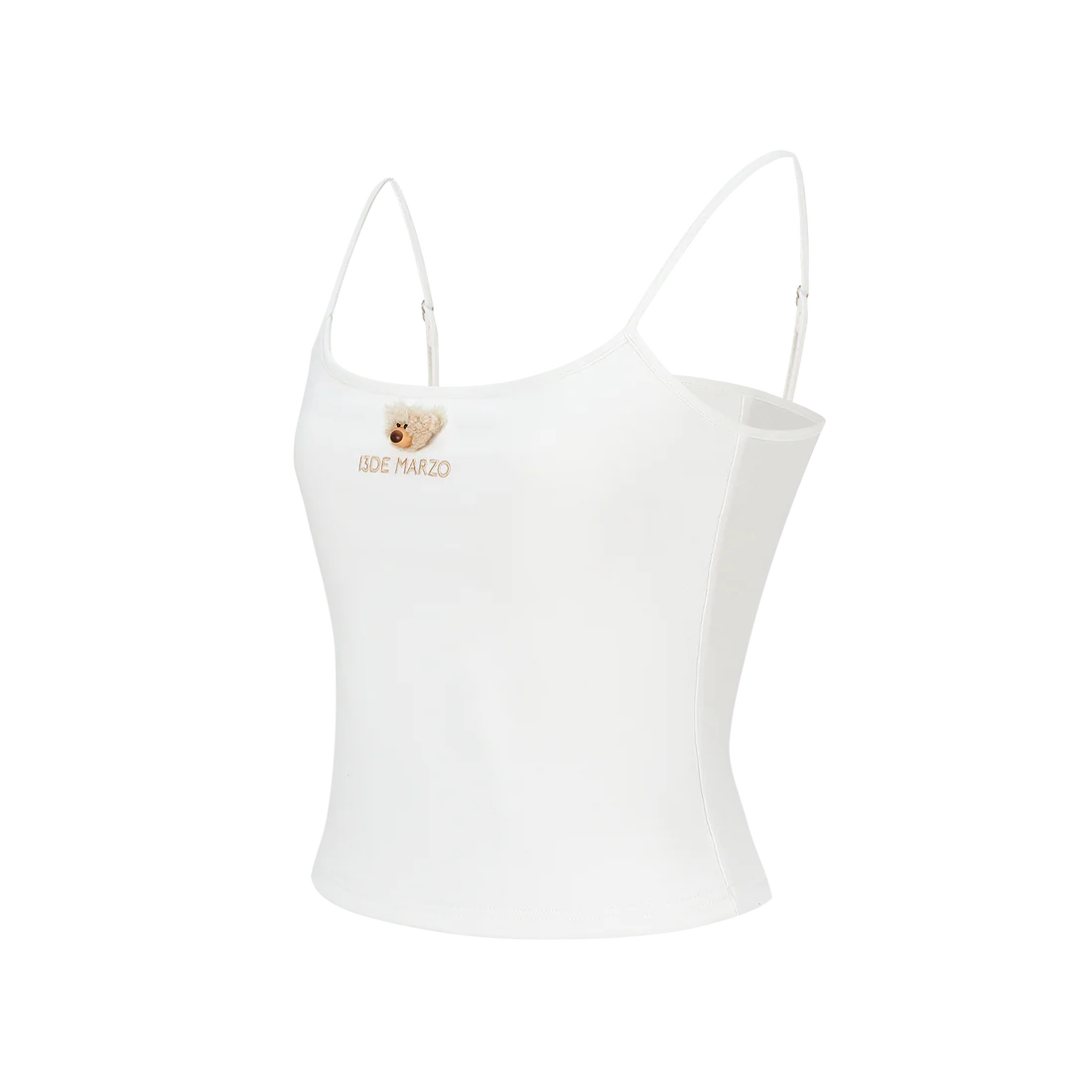 13DE MARZO Mini Bear Print Vest White