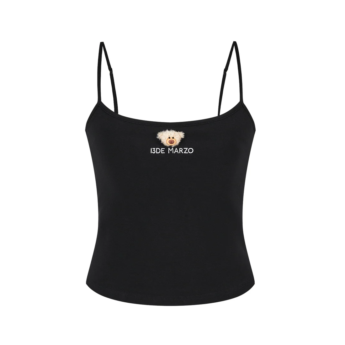 13DE MARZO Mini Bear Print Vest Black