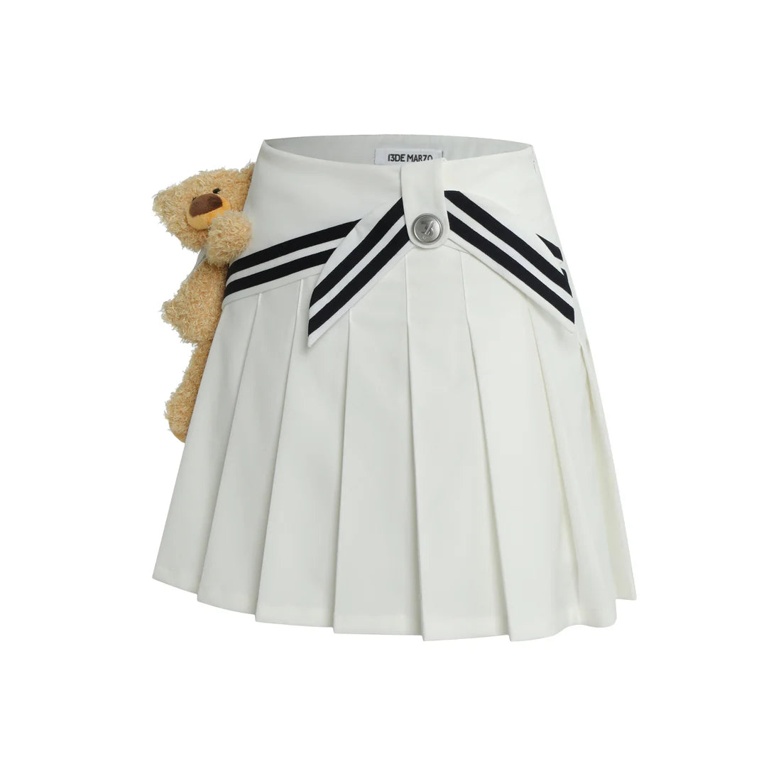 13DE MARZO Bear Sailor Dress White