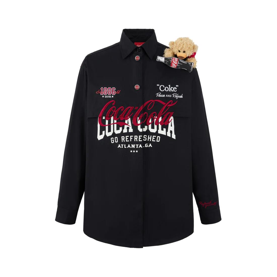 13DE MARZO COCA-COLA BEAR LAYERED LOGO SHIRT