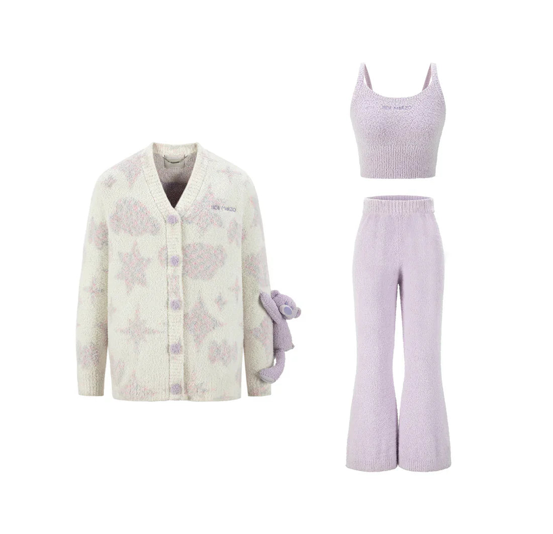 13DE MARZO CORAL FLEECE PAJAMA SET