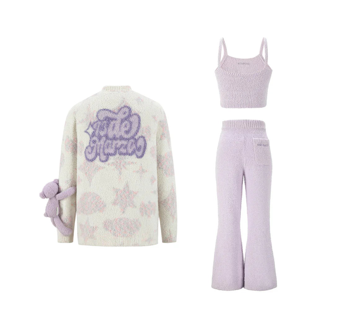 13DE MARZO CORAL FLEECE PAJAMA SET