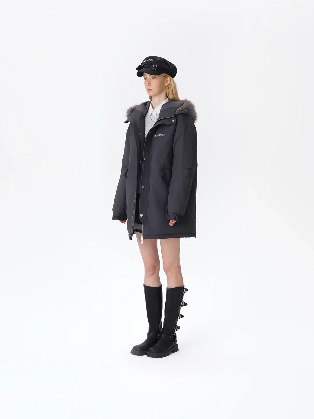 13DE MARZO Doozoo Parka Down Jacket Grey