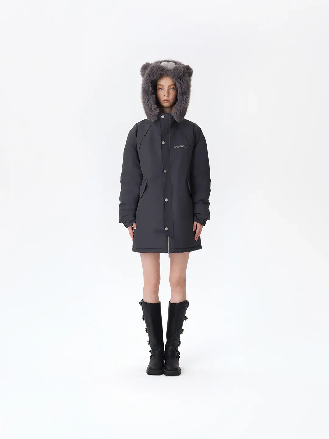 13DE MARZO Doozoo Parka Down Jacket Grey