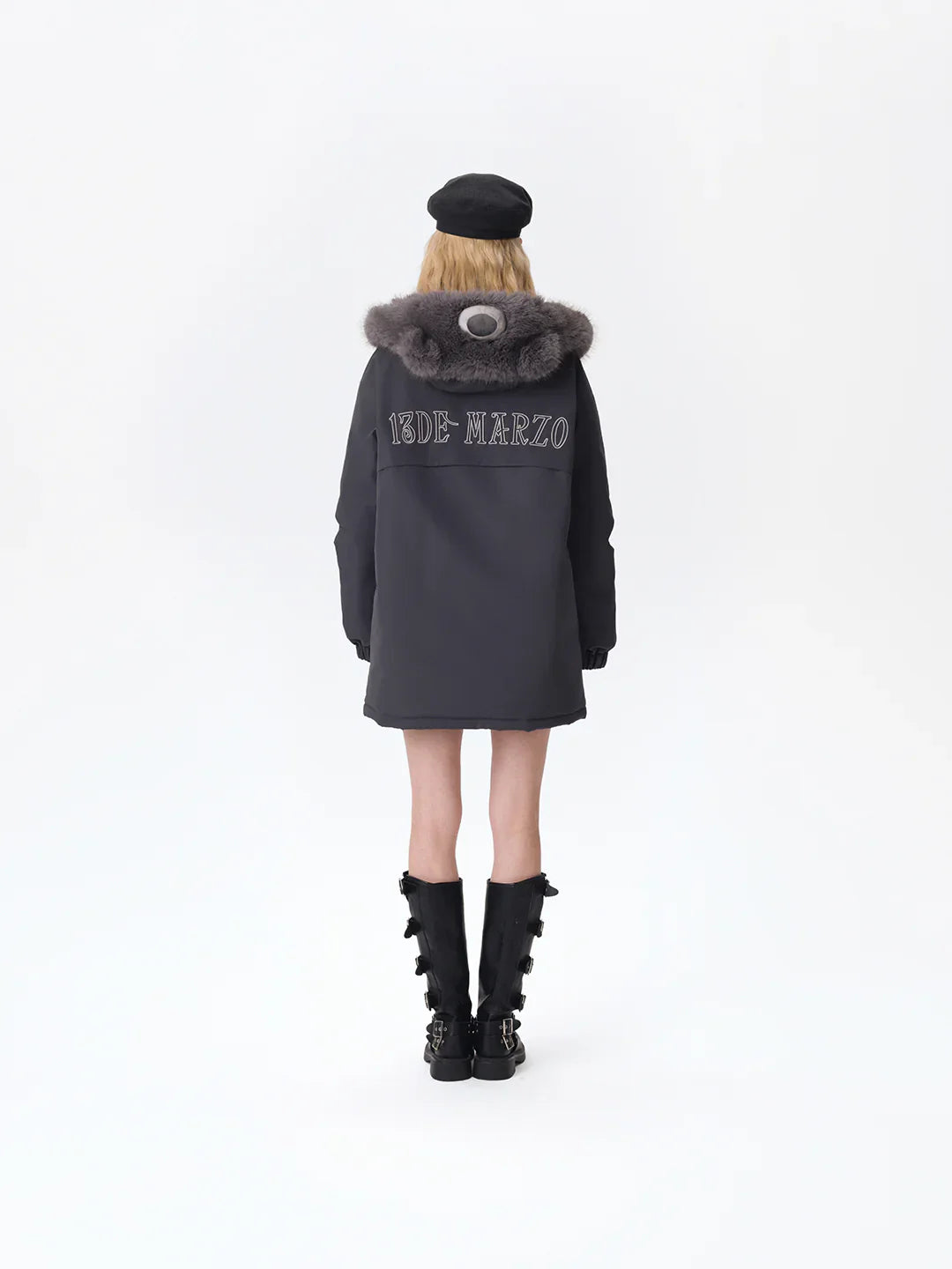 13DE MARZO Doozoo Parka Down Jacket Grey