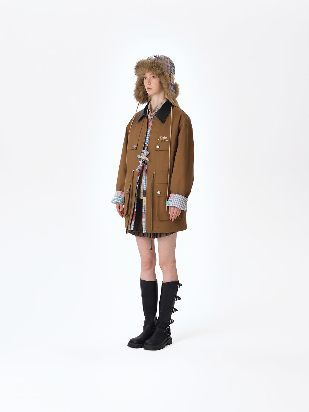 13DE MARZO Plaid Earflap