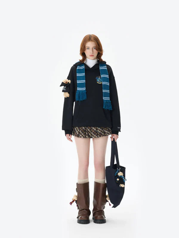 Harry Potter × 13DE MARZO Hogwarts Four Houses Bear Scarf Sweater