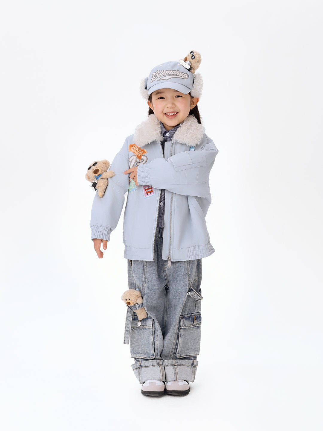 13DE MARZO BabyBear Travel Badge Jacket Blue