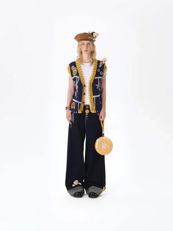 13DE MARZO Tailor Bear Tools Knit Vest