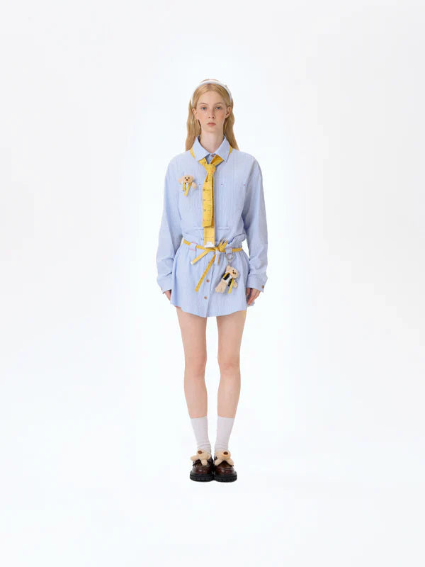 13DE MARZO Tailor Bear Stripe Shirt