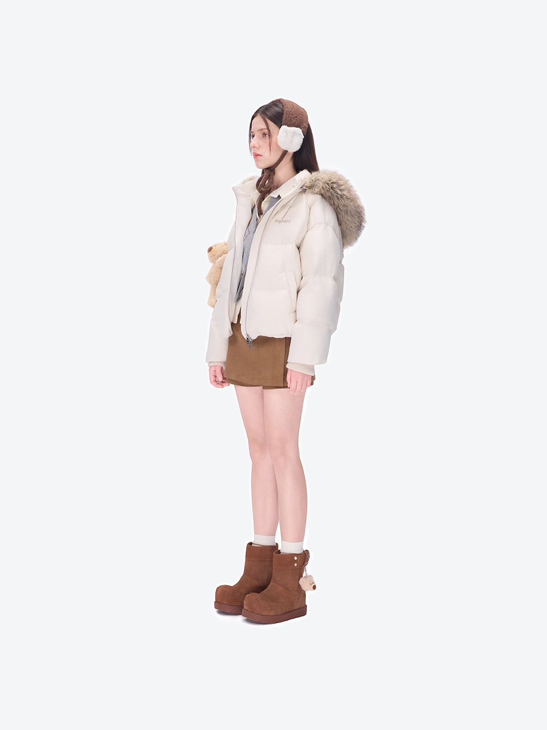 13DE MARZO Logo Snow Boots Brown