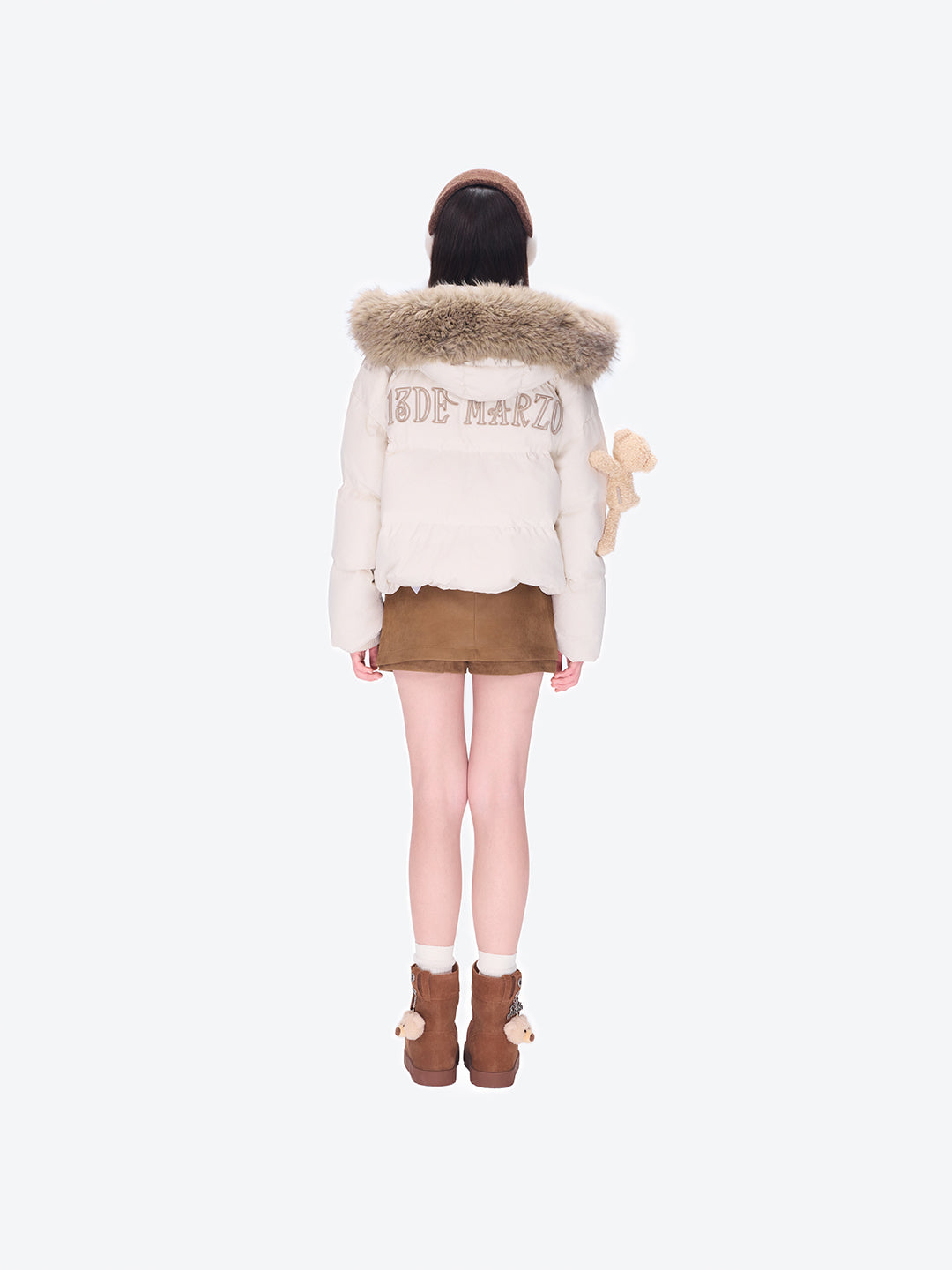 13DE MARZO Logo Snow Boots Brown